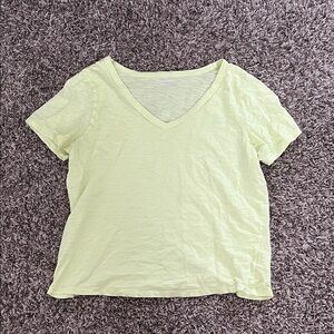 Light Neon Yellow V-Neck Tee